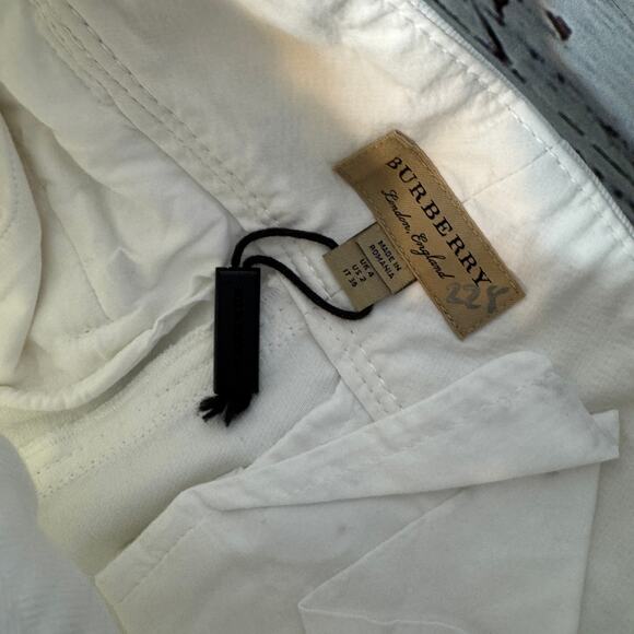 Burberry Skerton Front Pleat Cotton Drill High Waist Trouser's Pants Flawed 2 - Picture 3 of 5